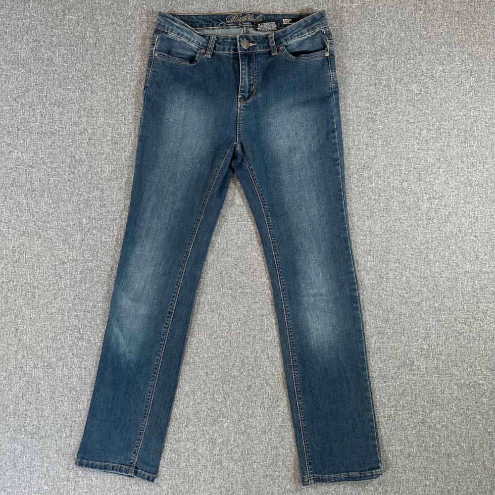 Buffalo Jeans Womens 6 Misha Blue Mid Rise Straight Leg Stretch Denim EXCELLENT
